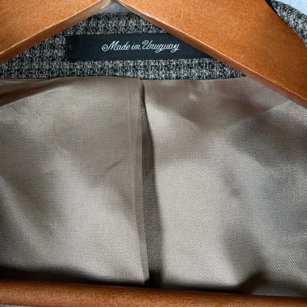 Warren Sewell Mens 44R Western Blazer Brown Houndstooth Wool Blend Sport‎ Coat